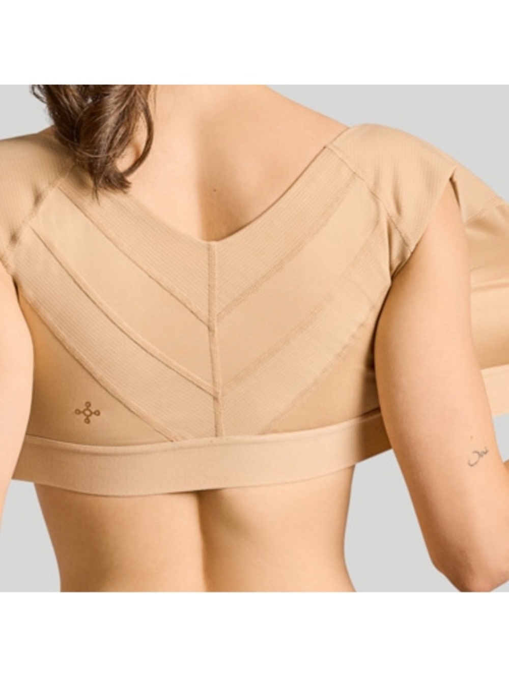 Tommie Cooper Zip Up Shoulder Support Bra color nude- size large - Picture 2 of 6